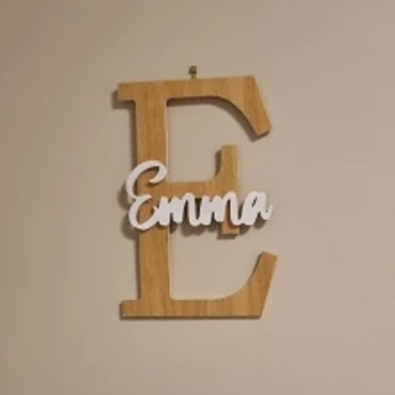 Custom Wooden Name Sign  Baby  - Baby Nursery Modern 评论和价格