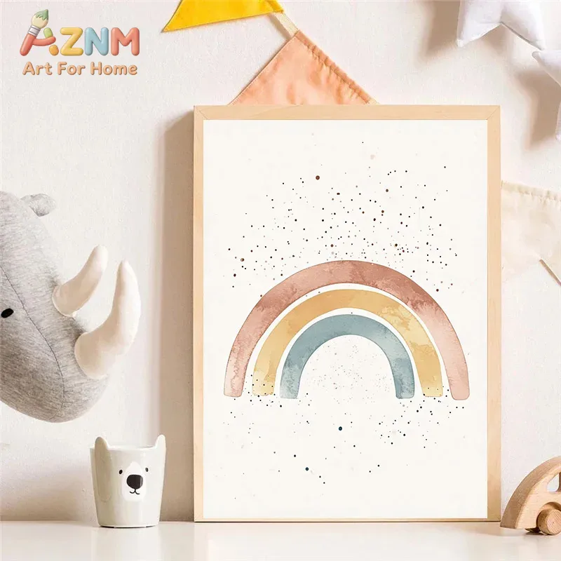 AZNM Watercolor Cute Animal Ca - Baby Unicorn Nursery 评论和价格