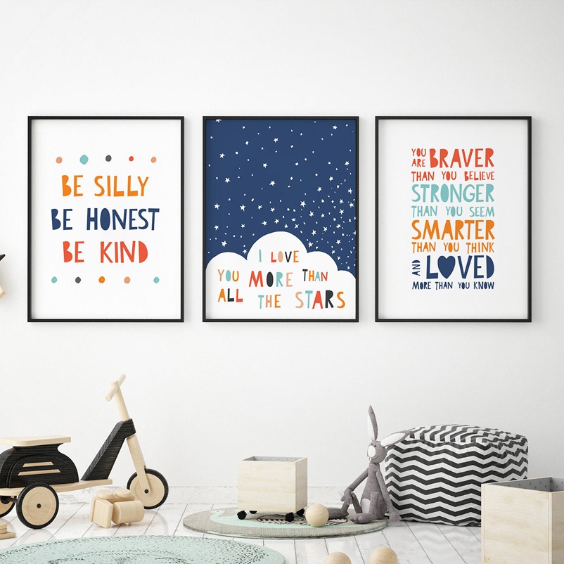 Cartoon Inspirational quotes N - Baby Nursery Quotes Wall Art 评论和价格