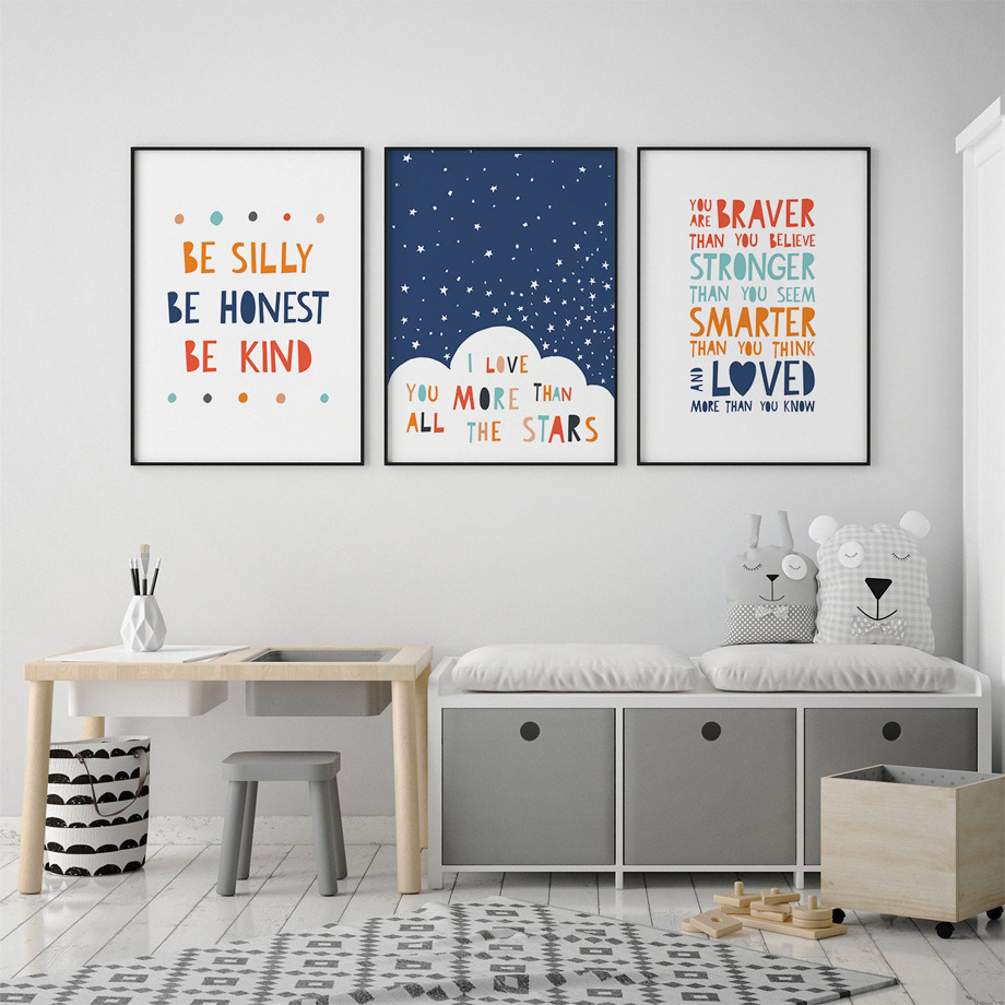 Cartoon Inspirational quotes N - Baby Nursery Quotes Wall Art 评论和价格