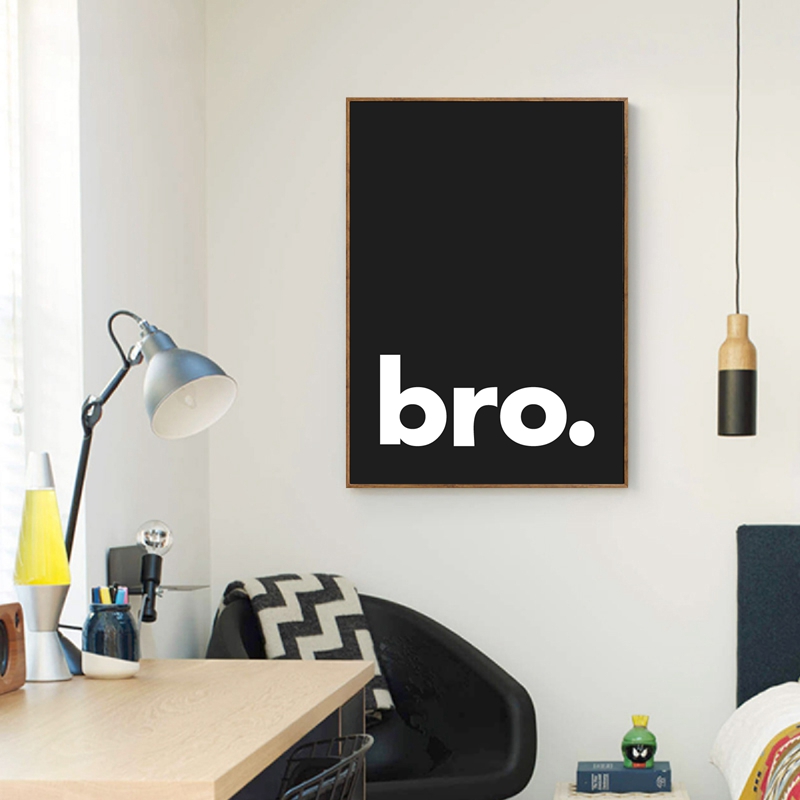 Bro. Print Minimalist Typograp - Baby Nursery Quotes Wall Art 评论和价格