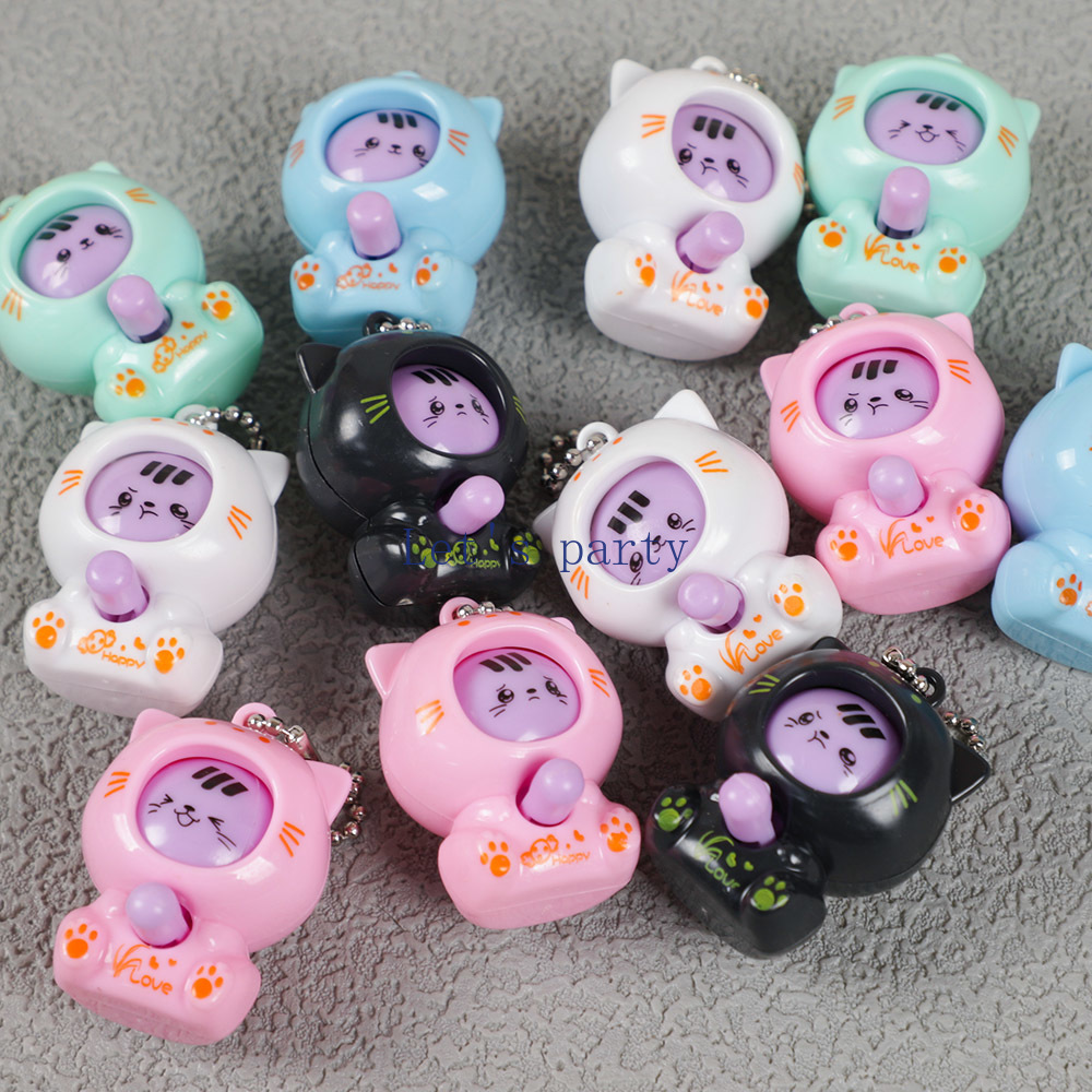 10Pcs Cartoon Mini Cat Face Ch - Baby Nursery Dolls 评论和价格