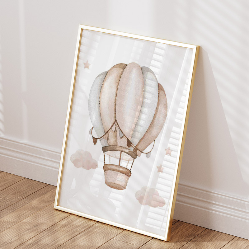 Cute Elephant Hot Balloon Moon - Baby Nursery Prints 评论和价格