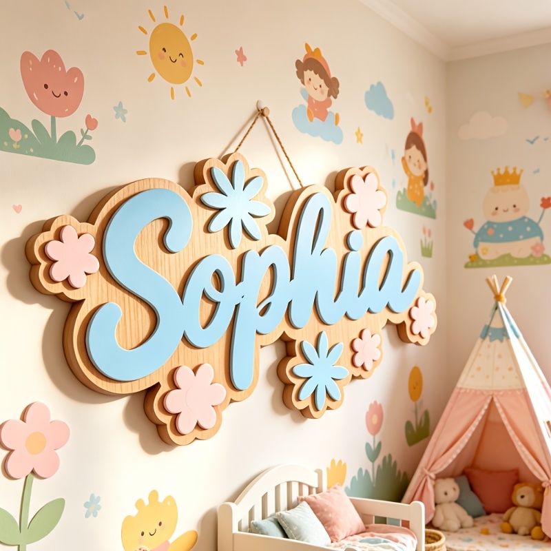 Personalized Floral Themed Nam - Baby Nursery Baby 评论和价格