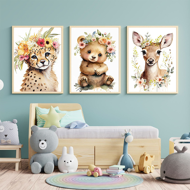 Baby Bear Bunny Deer Raccoon O - Baby Unicorn Nursery 评论和价格