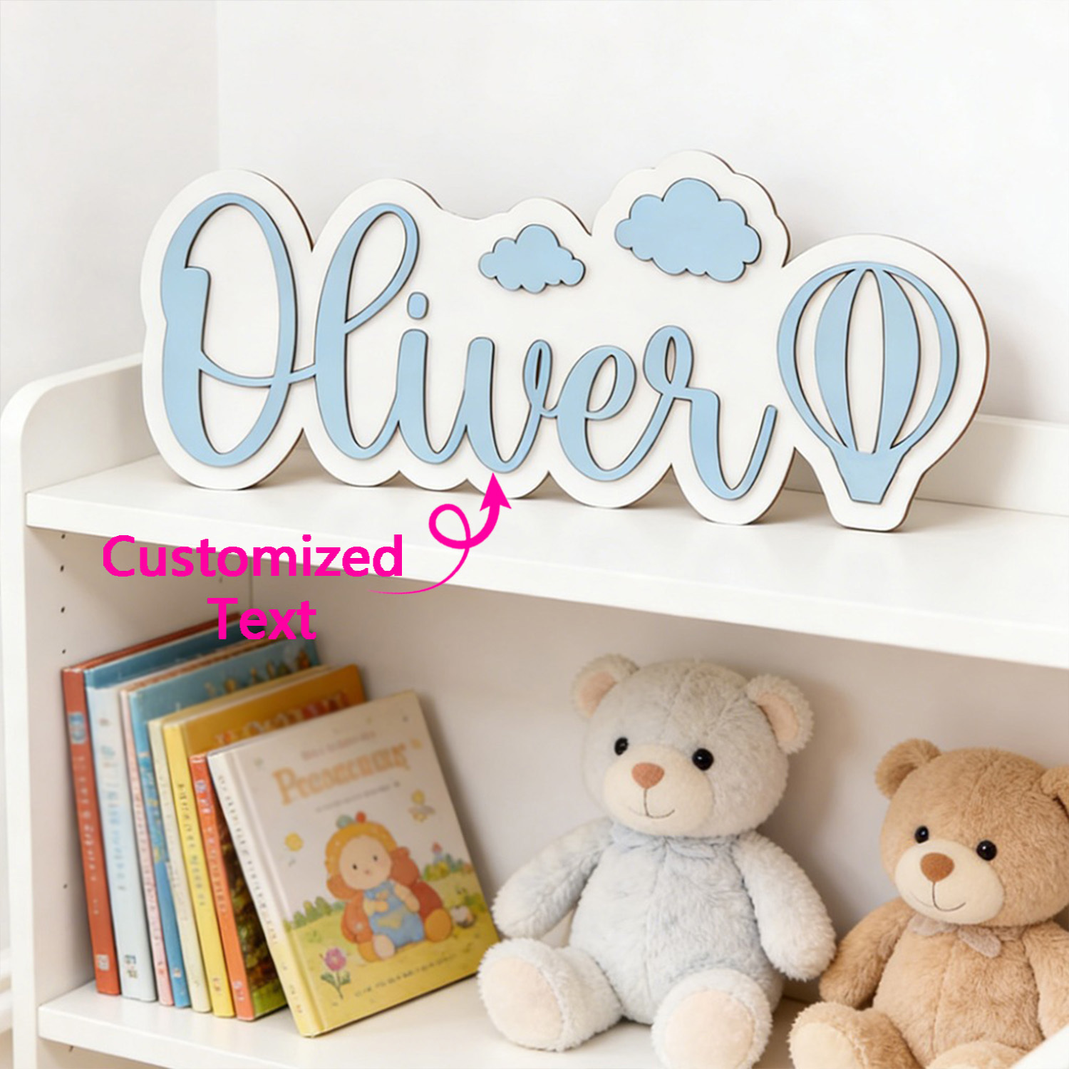 Personalized Hot Air Balloon & - Baby Nursery Baby 评论和价格