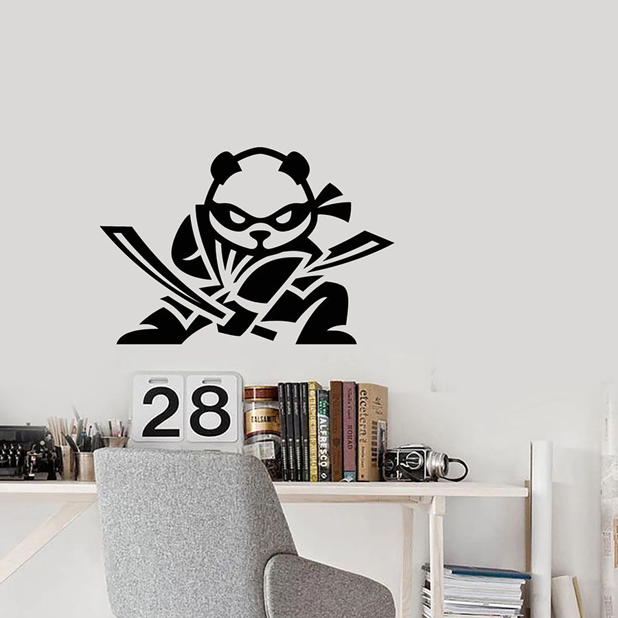 Cartoon Baby Panda Wall Decal  - Baby Zone Nursery 评论和价格