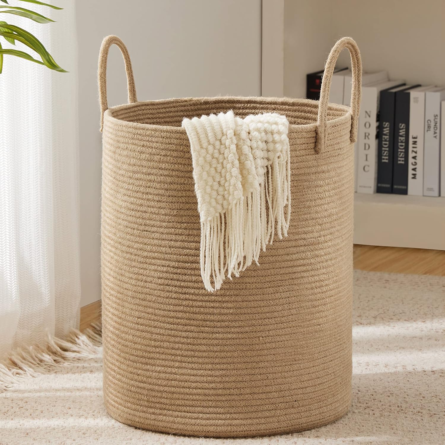 Large Storage Basket Tall Wove - Baby Nursery Basket 评论和价格
