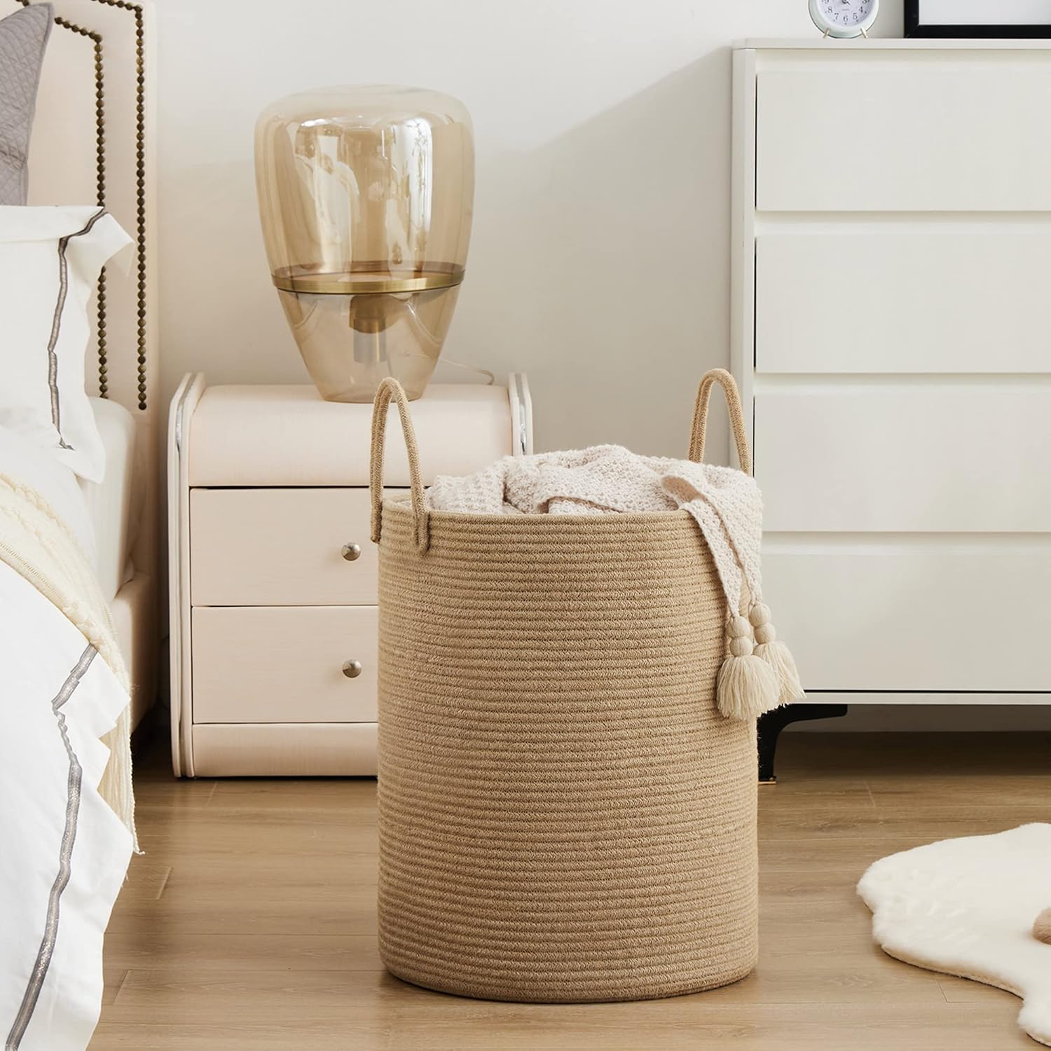 Large Storage Basket Tall Wove - Baby Nursery Basket 评论和价格