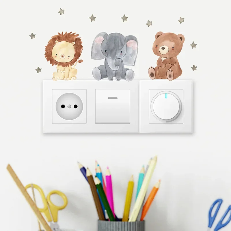 1/2/4/6set Cartoon Animals Wal - Baby Nursery Wall Stickers 评论和价格