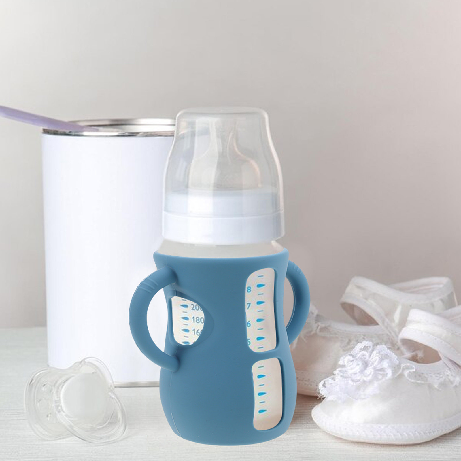 2Pcs Silicone Feeding Bottle S - Baby Nursery Handles 评论和价格
