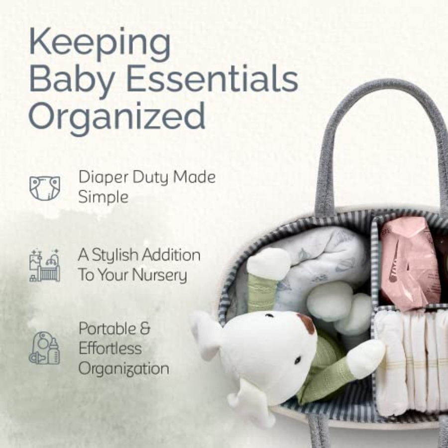 Diaper Caddy Organizer for Bab - Baby Nursery Handles 评论和价格