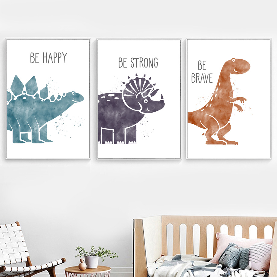 Cute Dinosaur Cartoon Animal Q - Baby Nursery Quotes Wall Art 评论和价格